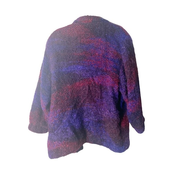 Vtg New Zealand Fiber Artist HandWoven Knit Sweater Jacket Sz M Rosemary Weir - Picture 2 of 12
